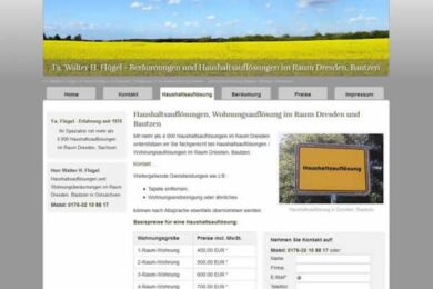 Webdesign Haushaltsauflösungen und Wohnungsberäumungen in Dresden